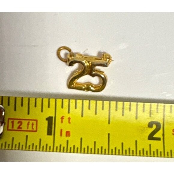 25 Charm Pin Gold Tone Small .5" - Picture 3 of 3